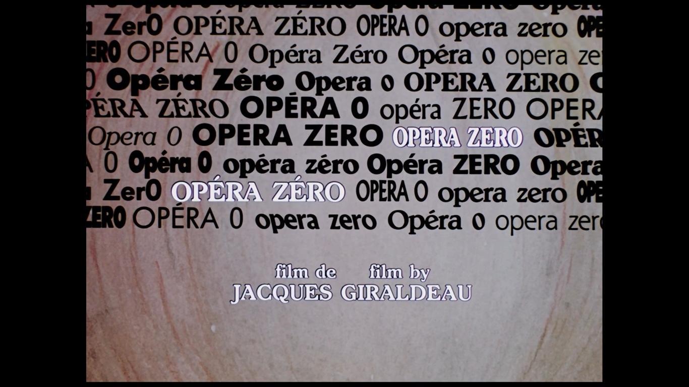 Opéra zéro (S)