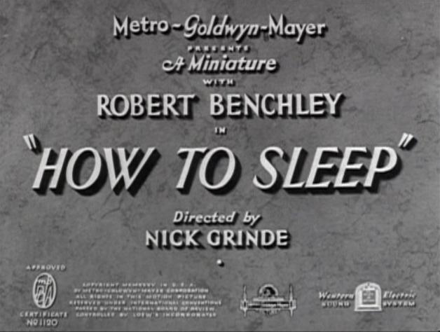 How to Sleep (S)