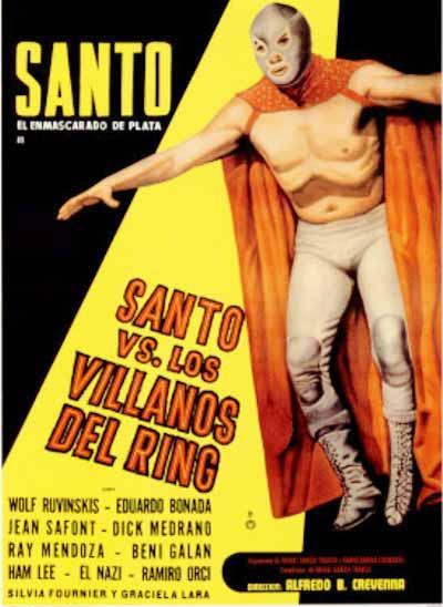 Santo el enmascarado de plata vs. los villanos del ring