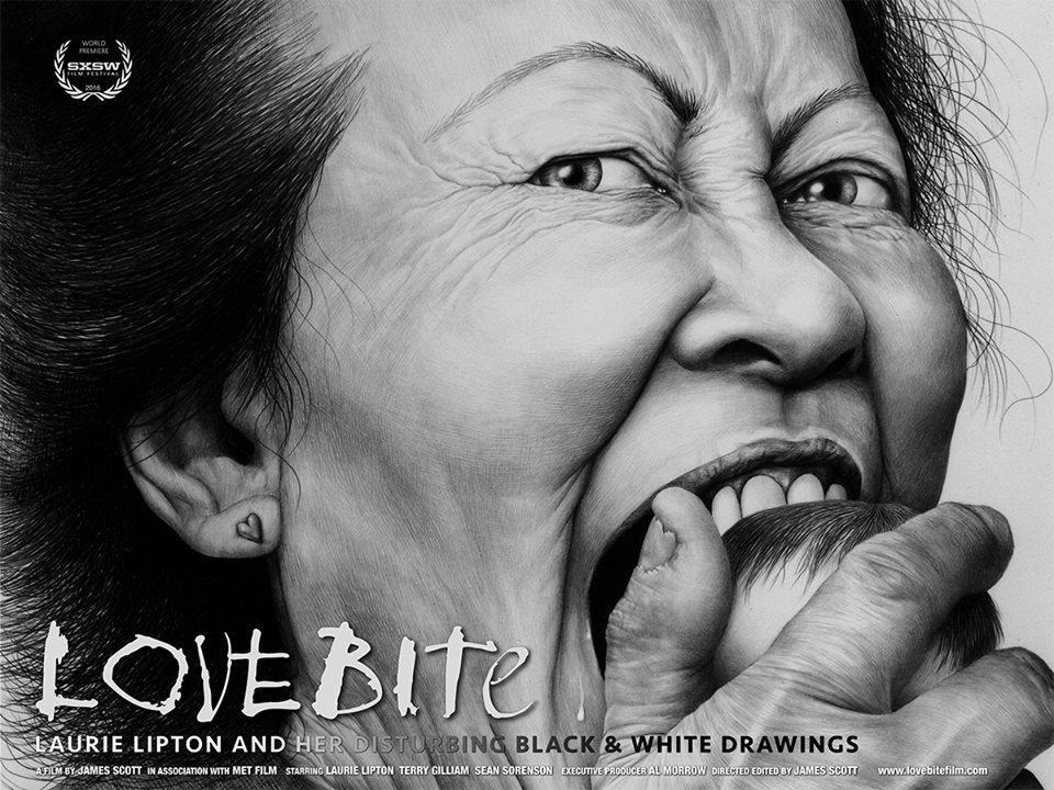 Love Bite: Laurie Lipton y sus perturbadores dibujos en blanco y negro