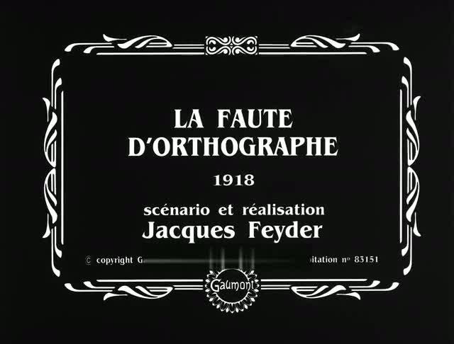 La faute d'orthographe